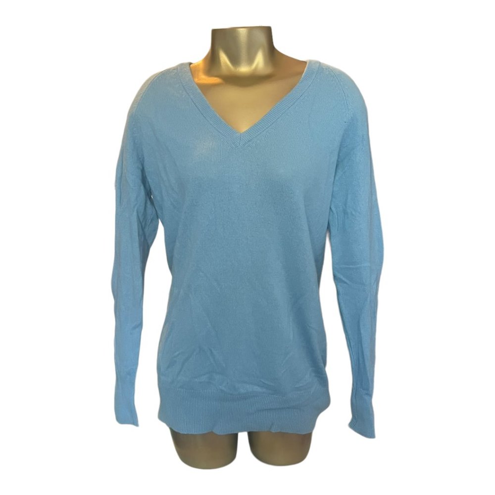 Equipment Light Blue Cashmere Long Sweater, Size Small